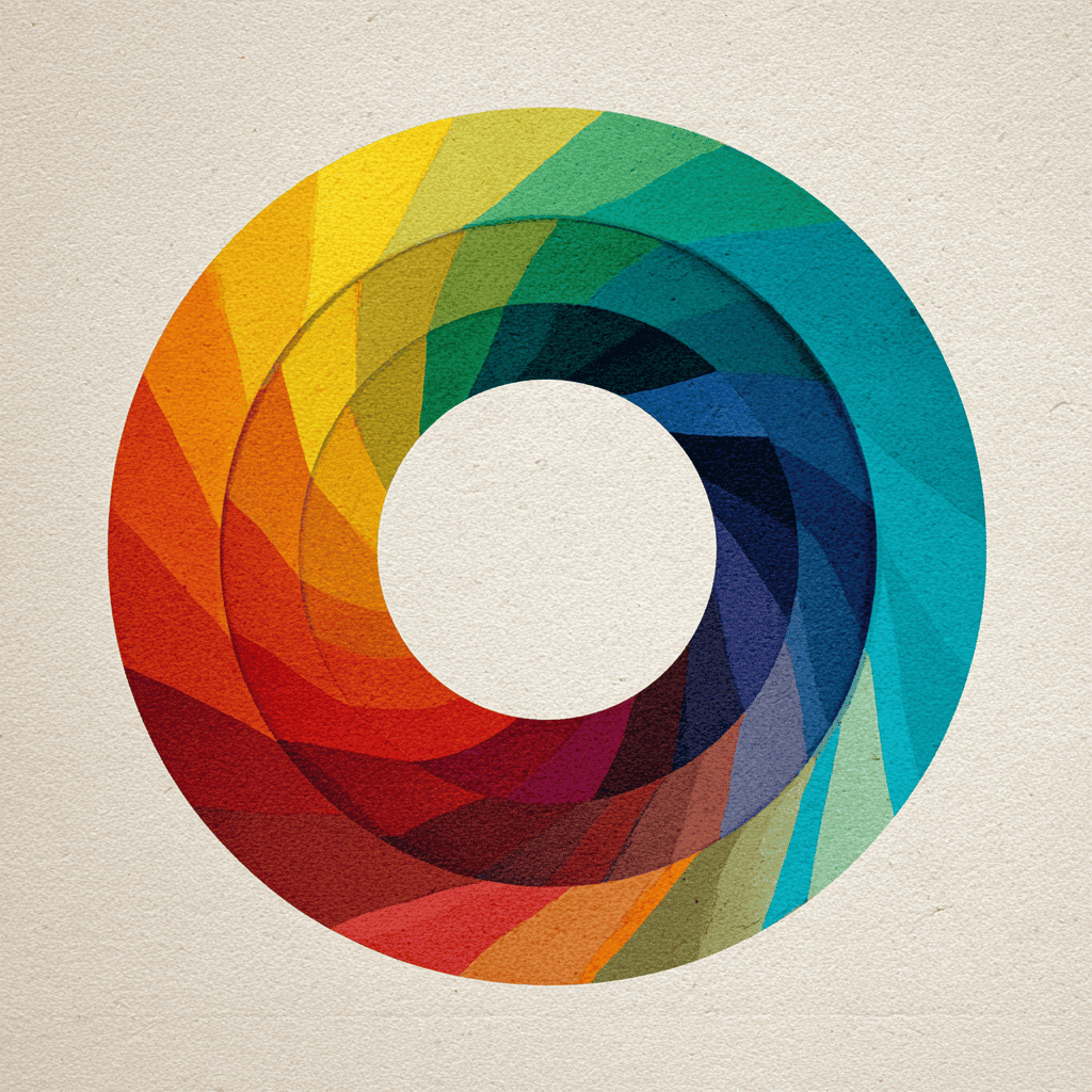 A dynamic collage of ads from different eras showcasing color impact.